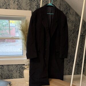 Elegant Vintage Black Overcoat